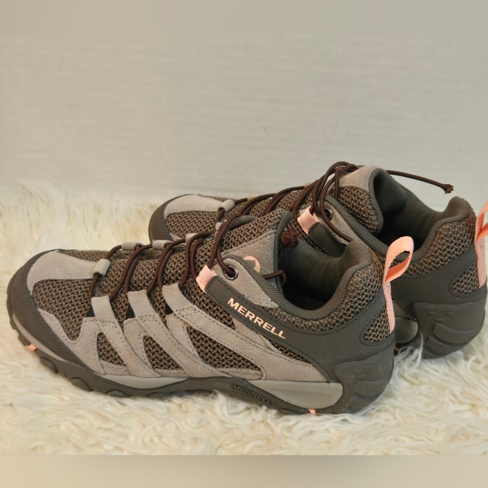 Merrell Gray and Pink Trail Running Shoes